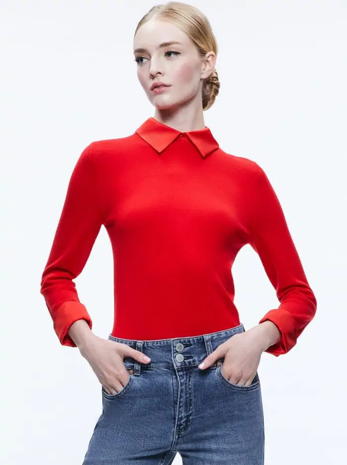 PORLA COLLARED SWEATER